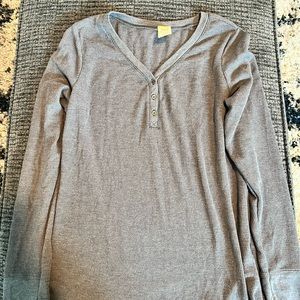 Gray Long Sleeve Thick Tshirt